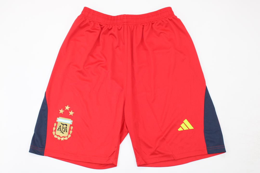 AAA Quality Argentina 2022 World Cup GK Red 3 Stars Shorts